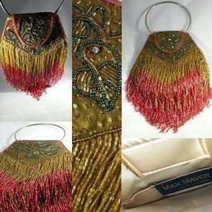 Vintage Max Mayer Tassel Tier Beaded Evening Bag